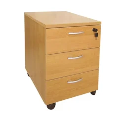 Linea Pronto Cassettiera A 3 Cassetti, 43 X 52 X 60 Cm, Noce Chiaro