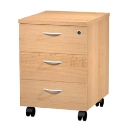 Linea Pronto Cassettiera Su Ruote, 3 Cassetti, 43 X 52 X 60 Cm, Faggio
