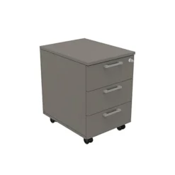 Linea Pure Cassettiera A 3 Cassetti Su Ruote, 41,5 X 55 X 60 Cm, Tortora