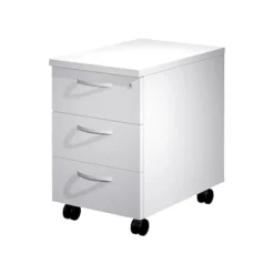 Linea Work Cassettiera A 3 Cassetti Su Ruote Cm 41 X 60 X 60 H Bianco