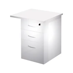 Linea Work Cassettiera Classificatore Con Top Laterale, 3 Cassetti, 65 X 60 X 73 Cm, Bianco