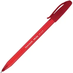 Paper Mate InkJoy 100 Penna A Sfera Stick, Punta Media 1 Mm, Fusto Rosso, Inchiostro Rosso (confezione 50 Pezzi)