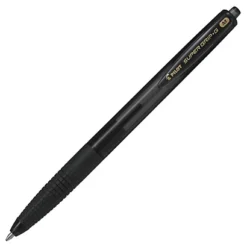 Pilot Super Grip G Penna A Sfera A Scatto, Punta Media Da 1 Mm, Fusto Trasparente Nero Con Grip, Inchiostro Nero (confezione 12 Pezzi)
