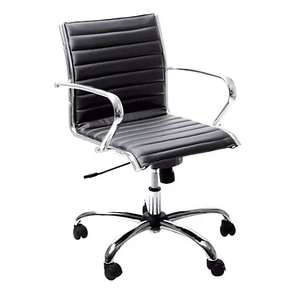 Poltrona Direzionale Eleonora, Pelle, Nero