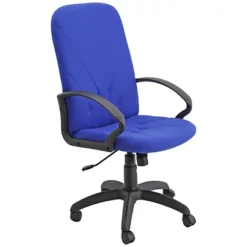 Poltrona Direzionale Time, Tessuto Acrilico, Blu