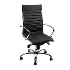 Poltrona Presidenziale Eleonora, Pelle, Nero