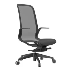 Poltrona Presidenziale In Rete Skinny, Sanificabile, Nero