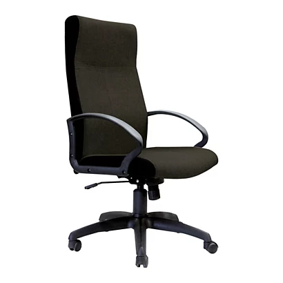 Poltrona Presidenziale Infinity Tessuto Con Braccioli E Ruote - Nero Antracite