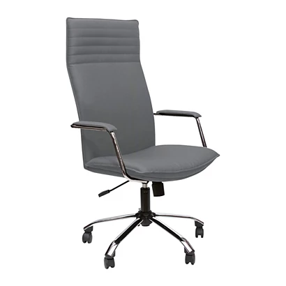 Poltrona Presidenziale Kosmo, Tessuto 100% Polipropilene, Grigio