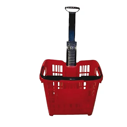 PRINTEX Cesto Trolley - Antiurto - 49,5 X 36,5 X 46 Cm - 30 L - Rosso