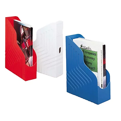 REXEL Portariviste Magazine Rack - 25 X 32 Cm - Dorso 8 Cm - Rosso