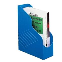 REXEL Portariviste Magazine Rack Jumbo - 25 X 32 Cm - Dorso 10 Cm - Blu
