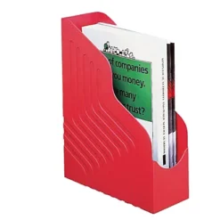 REXEL Portariviste Magazine Rack Jumbo - 25 X 32 Cm - Dorso 10 Cm - Rosso