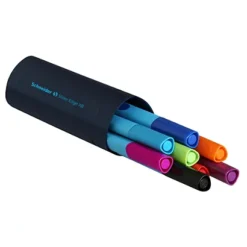 SCHNEIDER Slider Edge Penna A Sfera Stick, Punta Extra-large, Fusto Gommato Azzurro, Inchiostro In Colori Assortiti