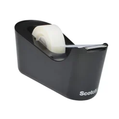 Scotch® Dispenser Tendinastro C18 , Nero + 1 Rotolo Di Nastro Adesivo Invisibile Scotch® Magic™ 19 Mm X 33 M