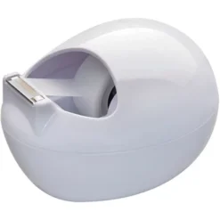Scotch® Dispenser Tendinastro A Forma Di Sasso Design Karim Rashid, Bianco + 1 Rotolo Di Nastro Adesivo Invisibile Scotch® Magic™ 19 Mm X 7,5 M