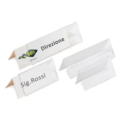 SEI ROTA Portanome Da Tavolo Prisma - 15 X 5 Cm - Conf. 10 Pezzi