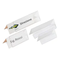 SEI ROTA Portanome Da Tavolo Prisma - 30 X 5 Cm - Conf. 5 Pezzi