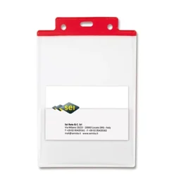 SEI ROTA Portanome Pass 6ST - A6 - PVC - Rosso - Conf. 50 Pezzi