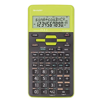 SHARP Calcolatrice Scientifica EL-531TH, 10+2 Digit, Verde