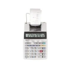 SHARP Calcolatrice Stampante EL-1750V, 12 Cifre, Bianco