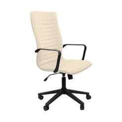 Slim Poltrona Presidenziale, Ecopelle, Panna