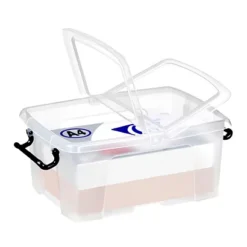 STRATA By CepContenitore Archivio Con Coperchio, Capacità 12 Litri, PPL, Trasparente