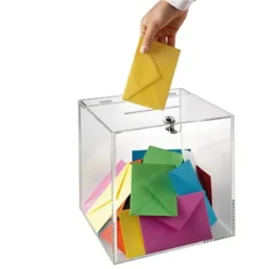 TECNOSTYL Teca Con Serratura Mr Acrylic - 25 X 25 X 25 Cm - Trasparente