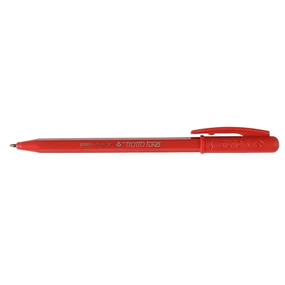 TRATTO Penna A Sfera Stick Tratto 1 Green Plastic, Rosso (confezione 50 Pezzi)