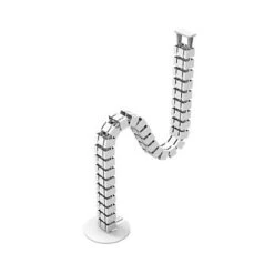 Vertebra Snodata Per Scrivania Regolabile In Altezza E Tavoli Alti, Altezza 124,8 Cm, Grigio Alluminio