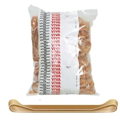 VIVA Elastici Fettuccia - Diametro 10 X 0,8 Cm - 1 Kg - CaucciU' - Avana