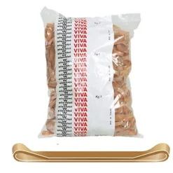 VIVA Elastici Fettuccia - Diametro 5 X 0,5 Cm - 1 Kg - CaucciU' - Avana