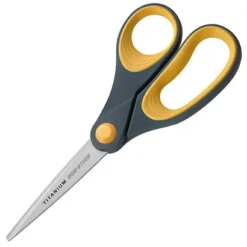 Westcott Forbici Antiaderenti Con Rivestimento In Titanio, Acciaio Inossidabile, 204 Mm, Grigio/Giallo