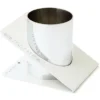 ZENITH Bicchiere Portapenne 820, 12,2 X 10 X 9,2 Cm, Metallo/Acciaio Nichelato, Bianco